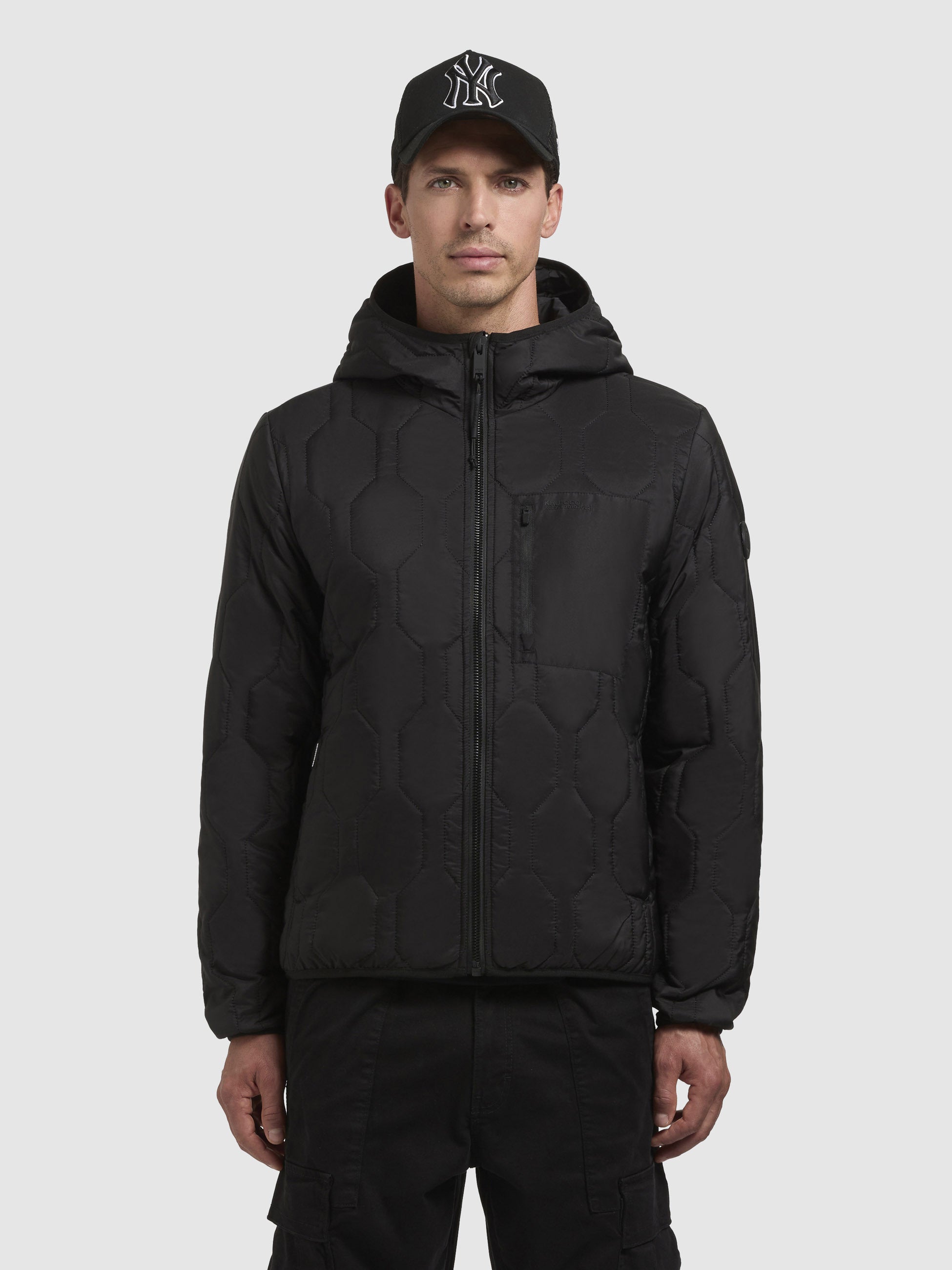 khujo-jacke-rhein-schwarz-h-ftlange-steppjacke-mit-kapuze image 4