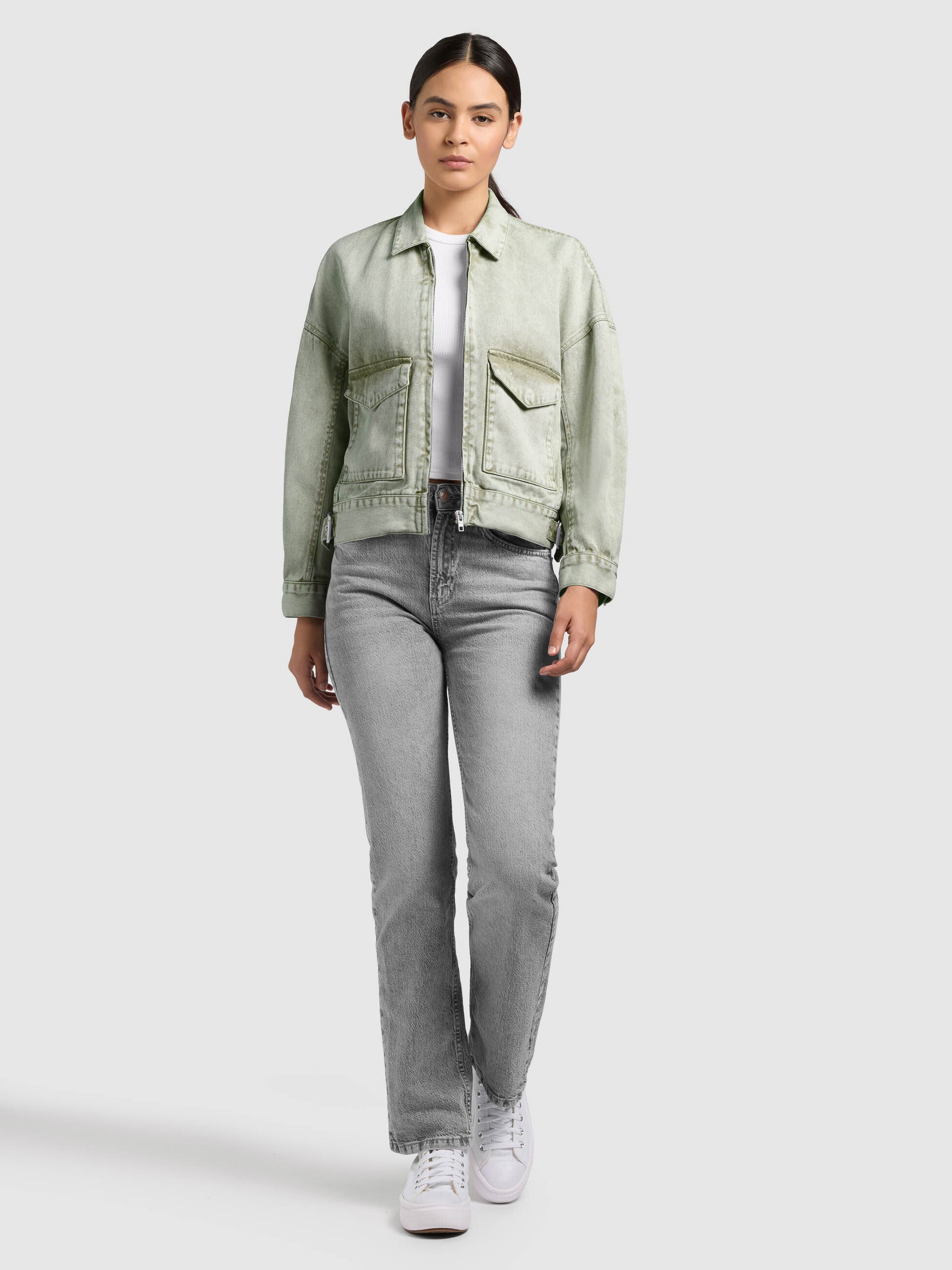 khujo-jacke-nelina-seagreen-damen-jeansjacke-h-ftlang-aus-baumwoll-denim image 6