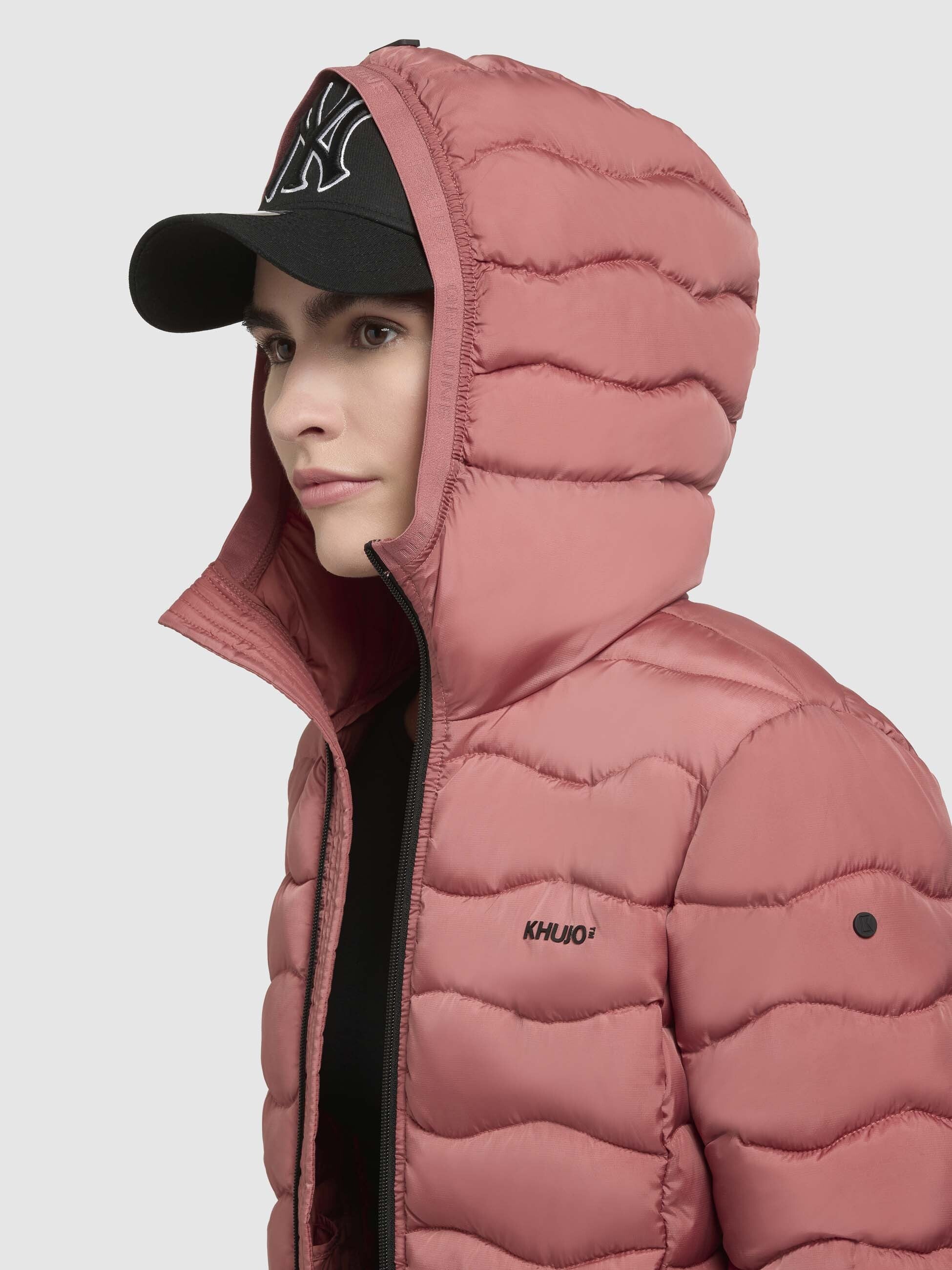khujo-nargo-jacke-rostrot-damen-leichte-steppjacke-slim-fit image 7