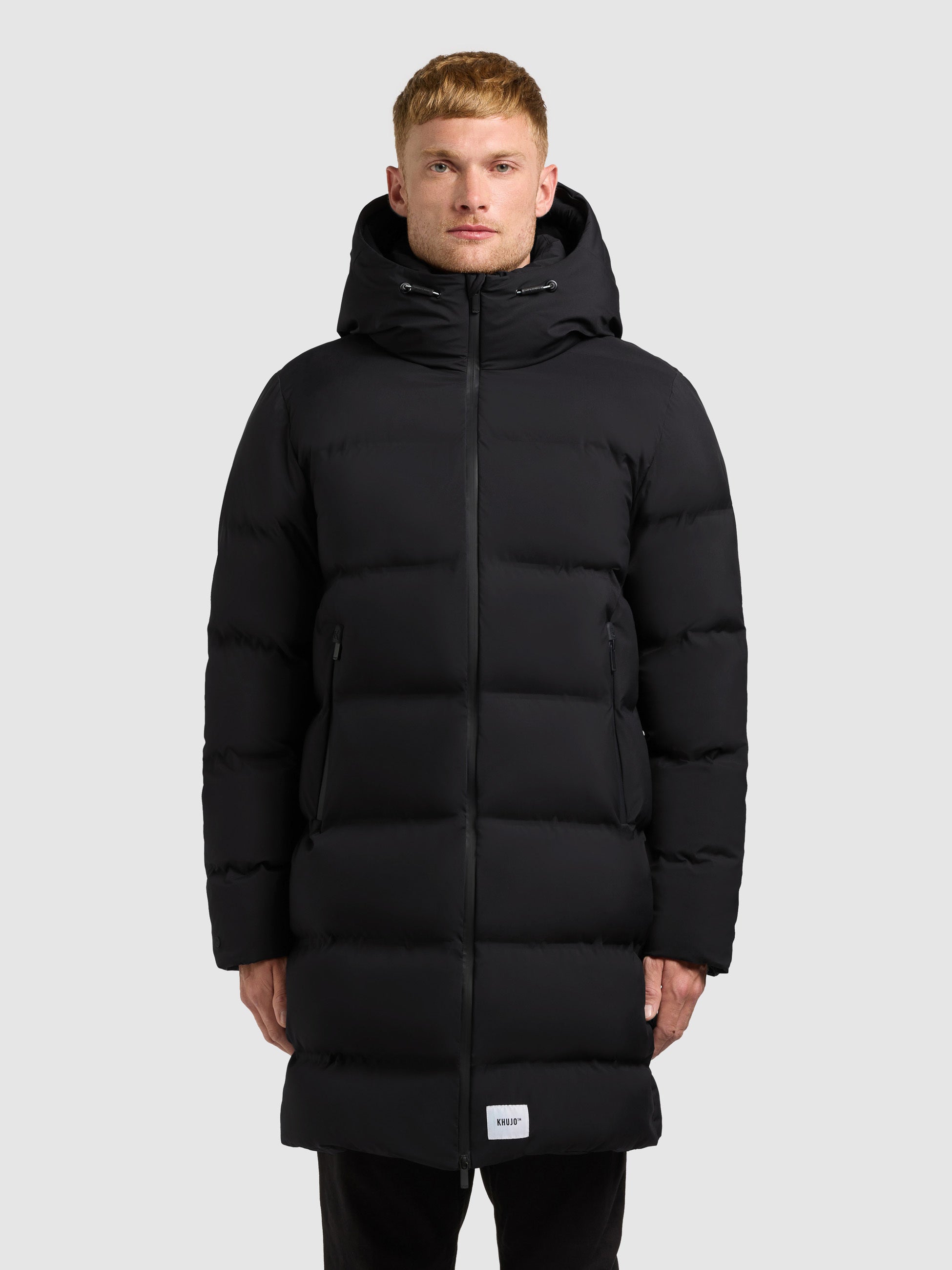 khujo-caius3-steppmantel-black-herren-warm-wattiert-mit-kapuze image 4