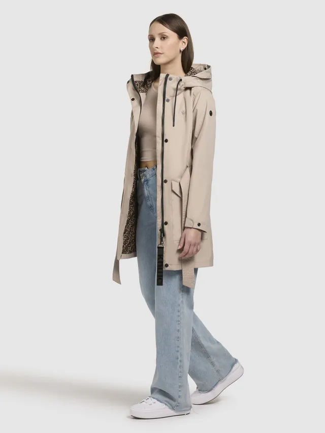 khujo-jacke-mosti-beige-damen-sommerparka-trenchcoat-mit-g-rtel-2 image 1