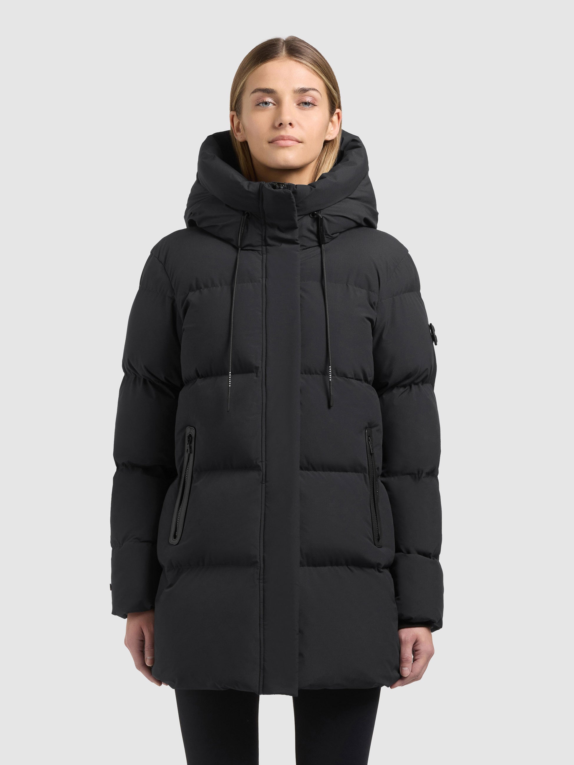 khujo-jacke-drown2-matt-steel-depth-grey-steppjacke-loose-fit-wattiert-mit-kapuz image 4