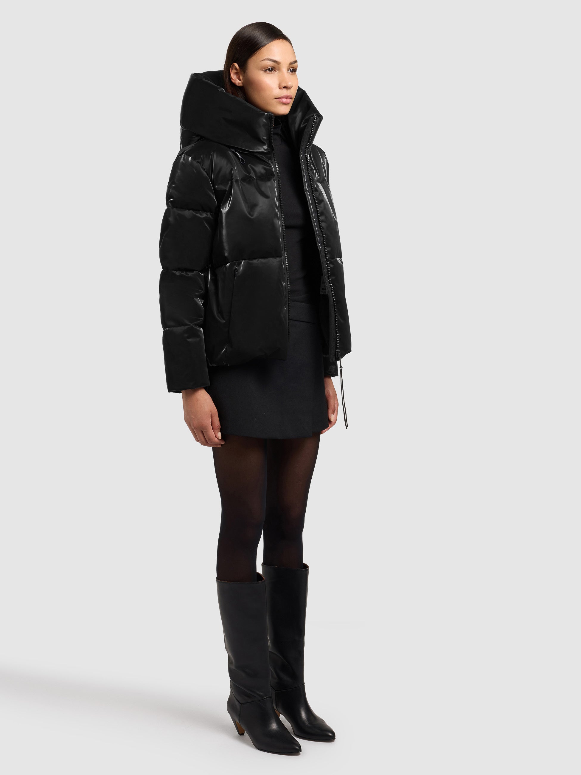 khujo-jacke-audrey-shiny-black-steppjacke-damen image 2