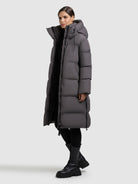 khujo-mantel-guda-damen-steppmantel-graphite-grey image 2