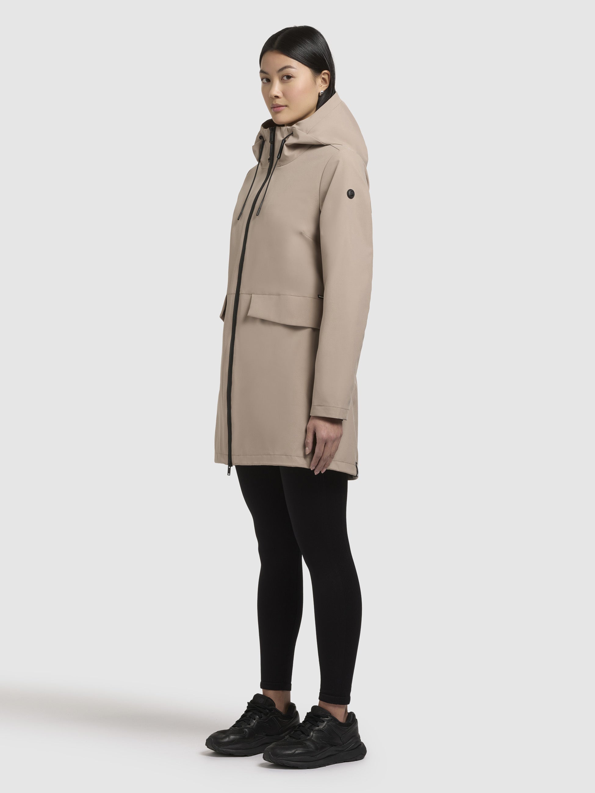 khujo-jacke-yoni-damen-regenjacke-beige-wasserabweisend image 5