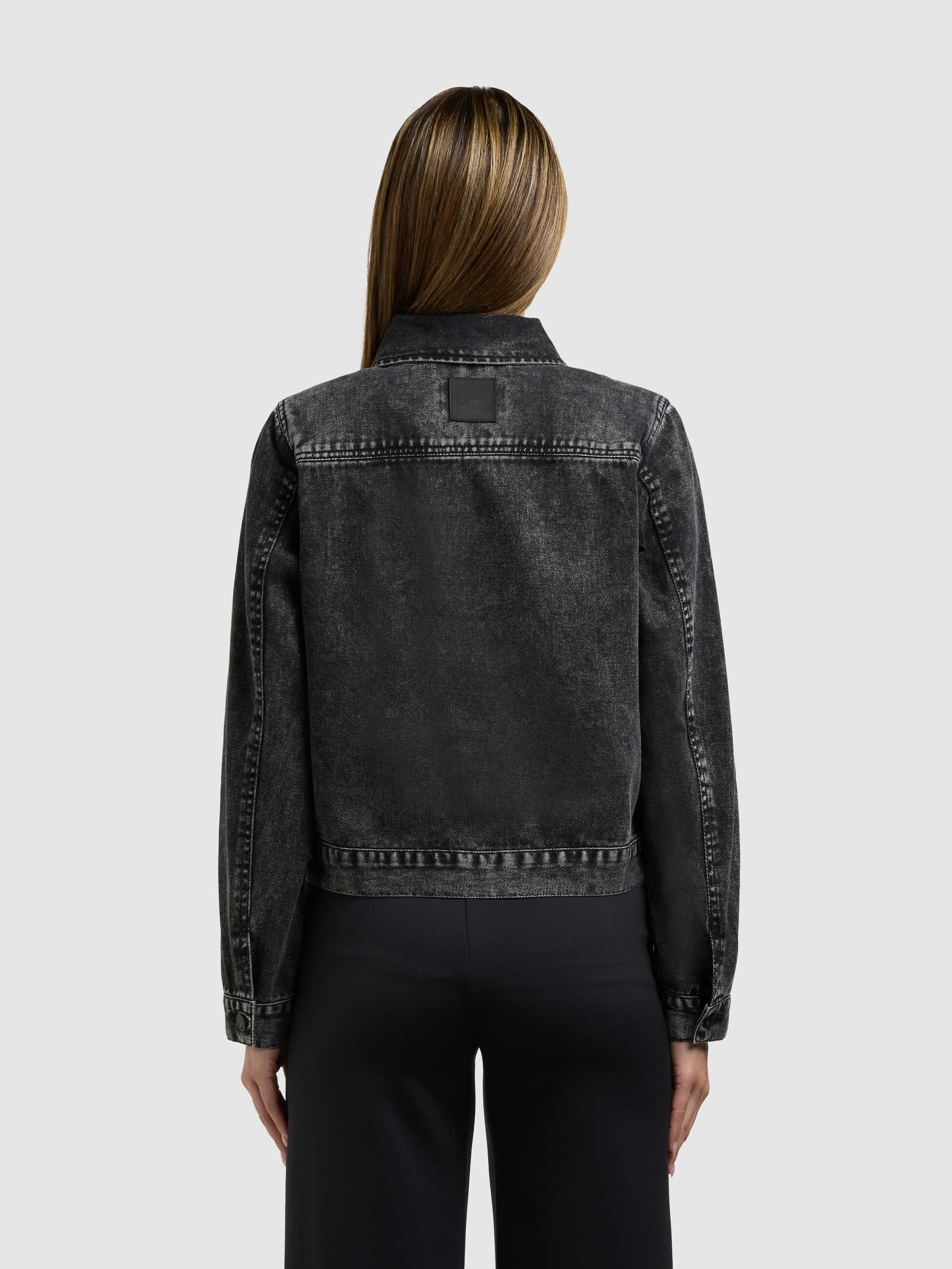 khujo-renia-damen-jeansjacke-black-gerade-blouson-aus-baumwoll-denim image 3