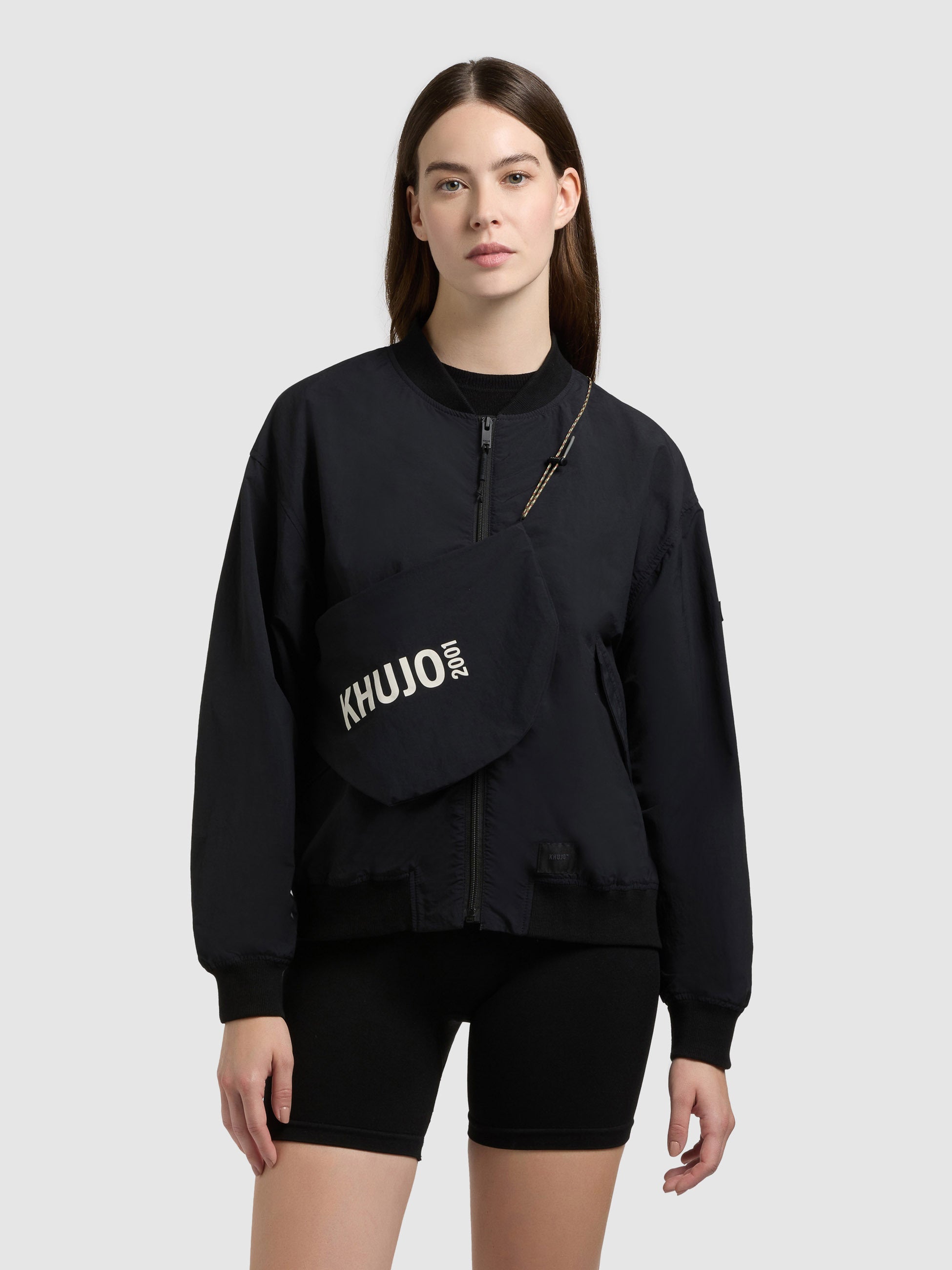 khujo-blouson-rylee-with-bag-damen-sommerjacke-black-leichte-bomberjacke image 1