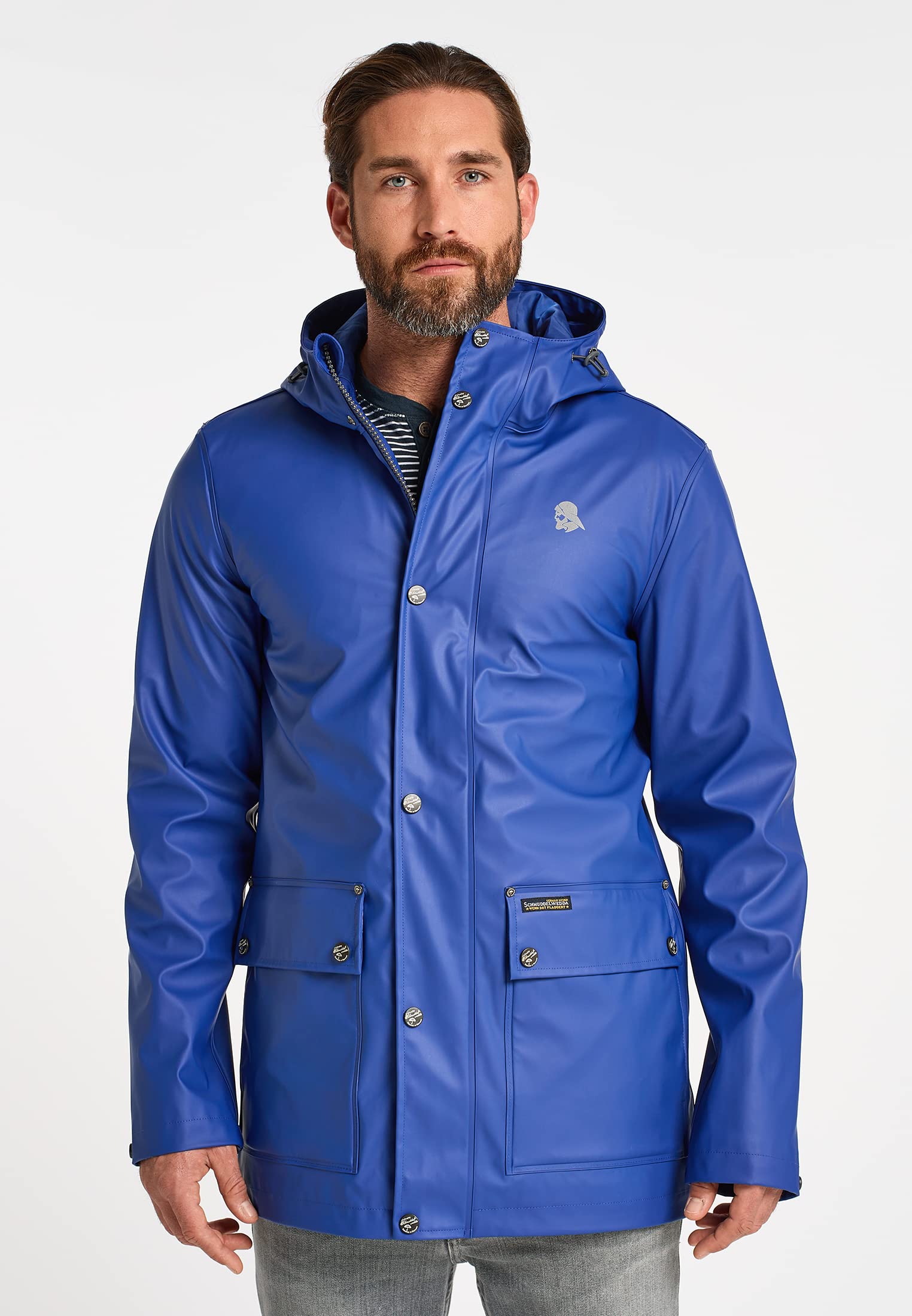 schmuddelwedda-herren-regenjacke-wasserdicht-langarm-rei-verschluss-und-druckkno image 3