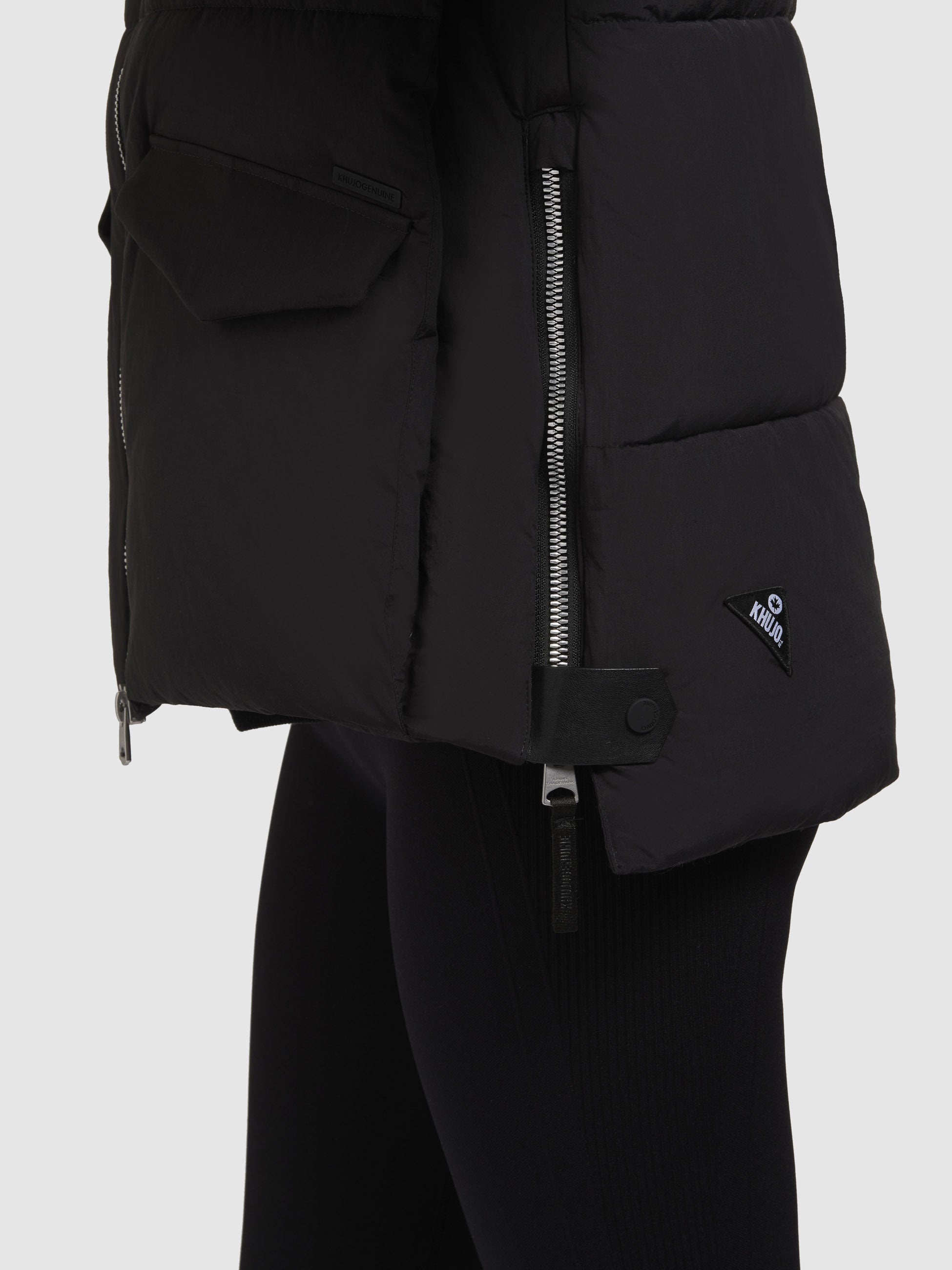 khujo-jacke-tira-schwarz-kapuzenjacke-damen-gesteppt image 8