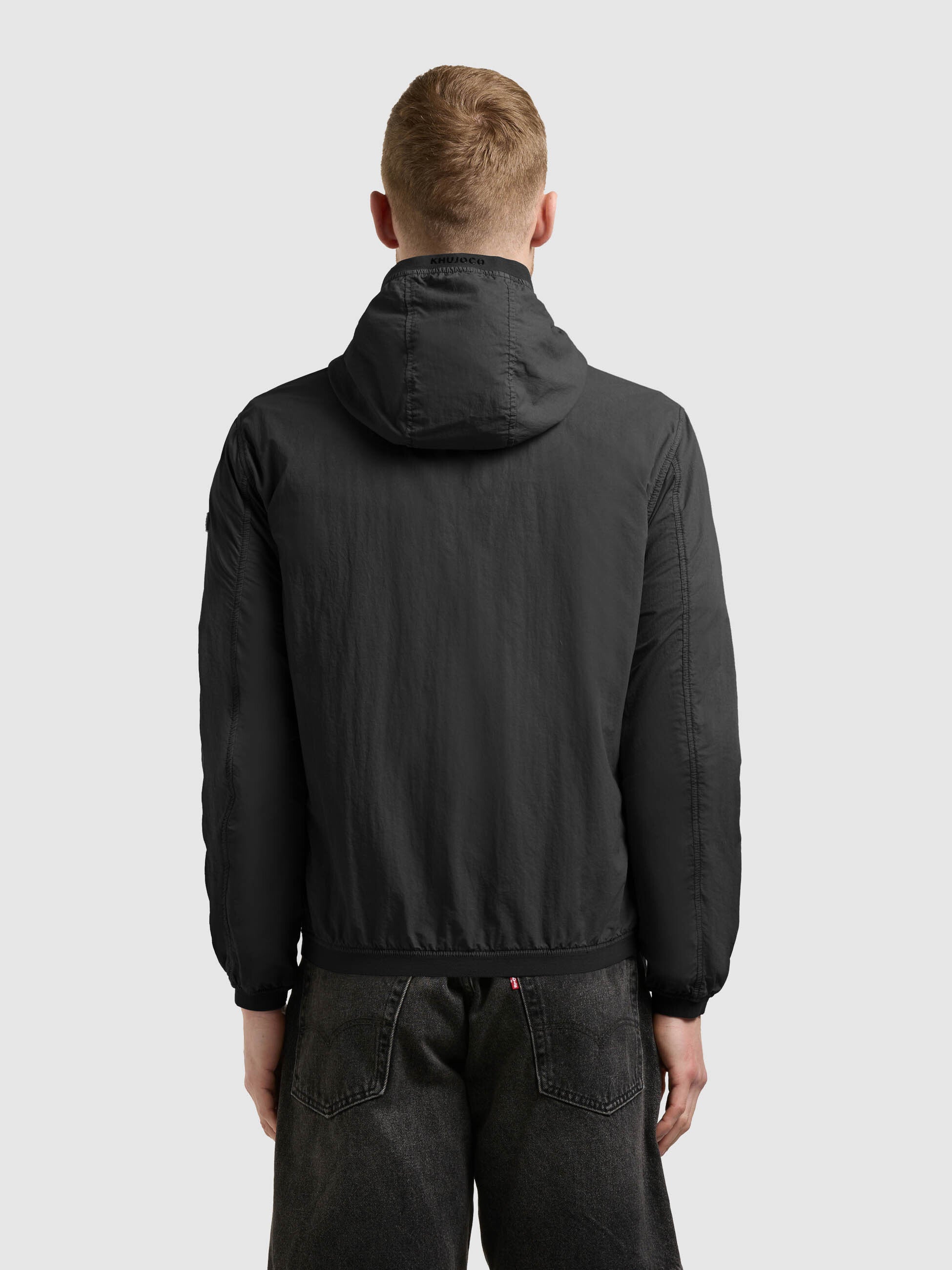 khujo-derf-blousonjacke-black-leichte-kapuzenjacke image 3
