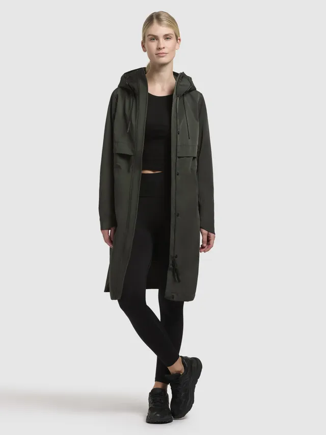 khujo-mantel-manao-damen-sommerparka-dunkelgr-n-mit-kapuze image 1