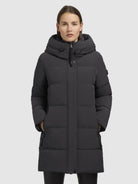khujo-coat-lola-dark-gray-wattierter-damen-kurzmantel-regular-fit image 4