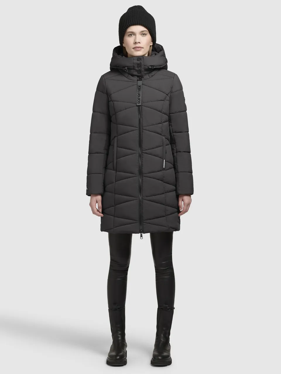 khujo-mantel-fitt3-damen-steppjacke-regular-fit-dunkelgrau image 1