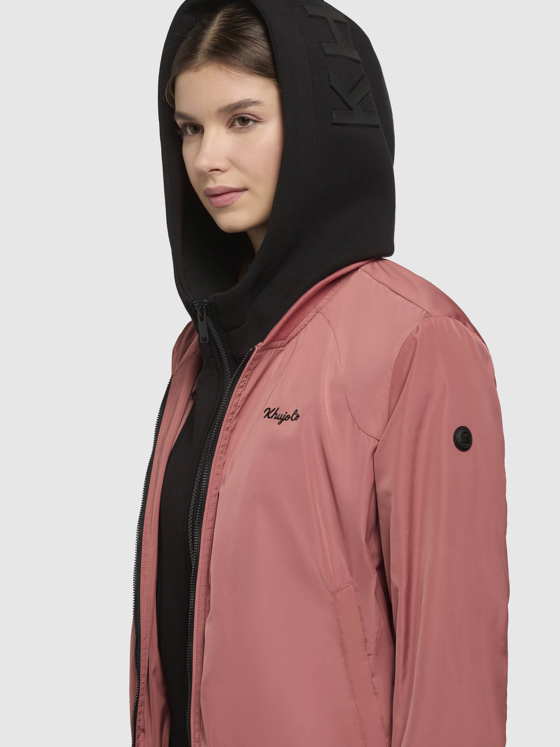 khujo-jacke-seeam-damen-bomberjacke-rostrot image 7