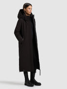 khujo-mantel-lofi3-black-wadenlanger-damen-wintermantel-wasserabweisend image 6