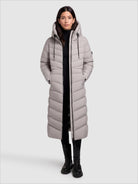 khujo-mantel-ingram4-blizzard-grey-damen-knielanger-taillierter-steppmantel image 2
