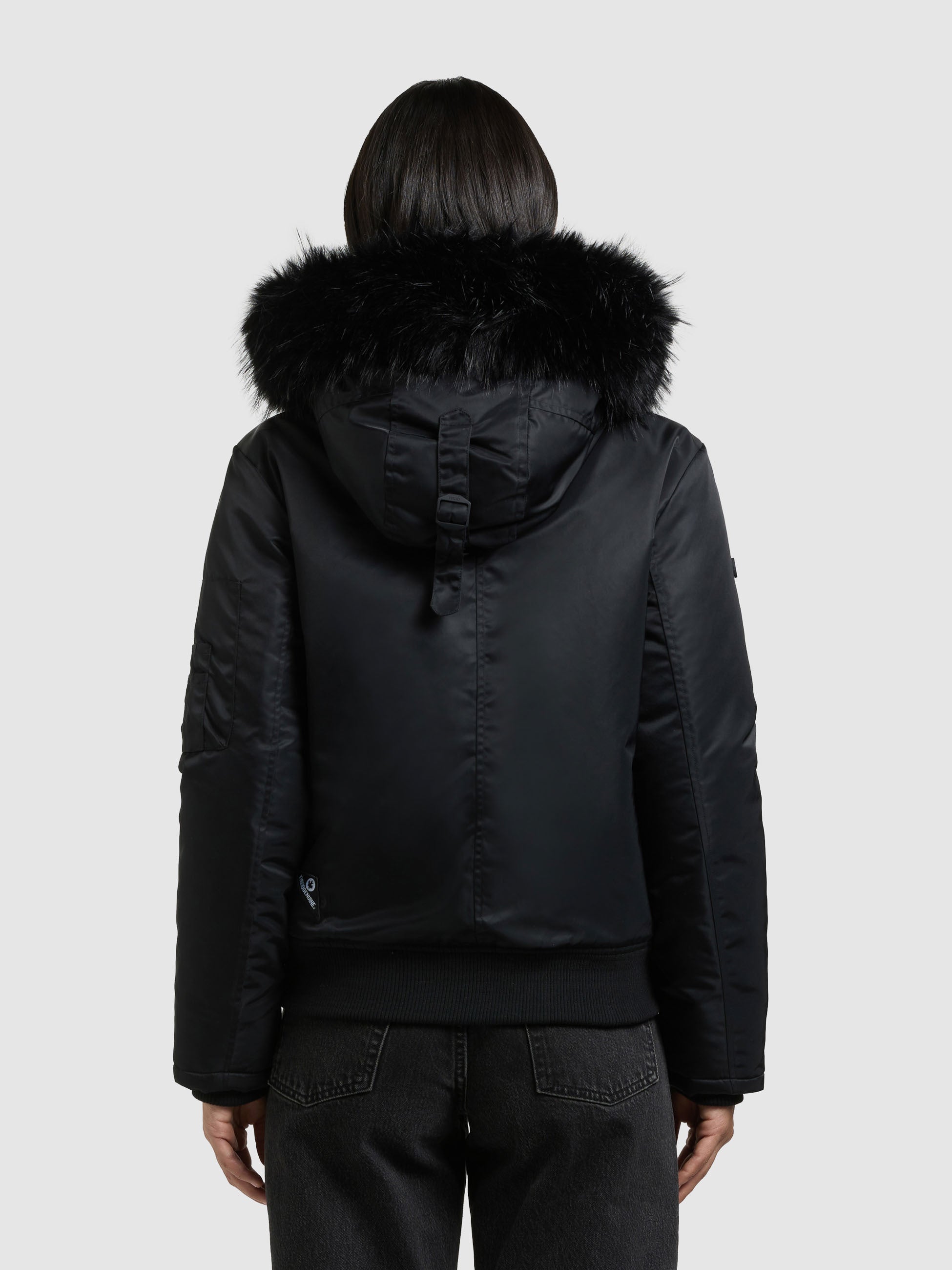 khujo-jacke-tyla-black-bomberjacke-damen-schwarz-mit-kapuze image 3