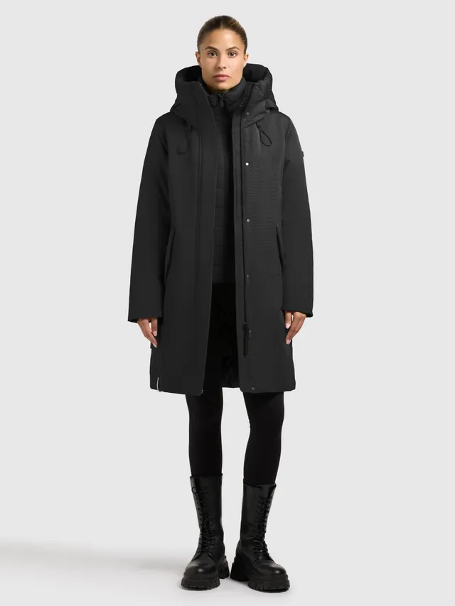 khujo-mantel-wedelia-with-inner-jacket-black-damen-kurzmantel-mit-herausnehmbare image 1
