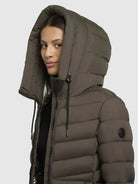 khujo-ingram4-damen-mantel-khaki-steppmantel-tailliert-knielang image 7