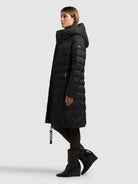 khujo-mantel-odana4-black-damen-steppmantel-knielang image 2