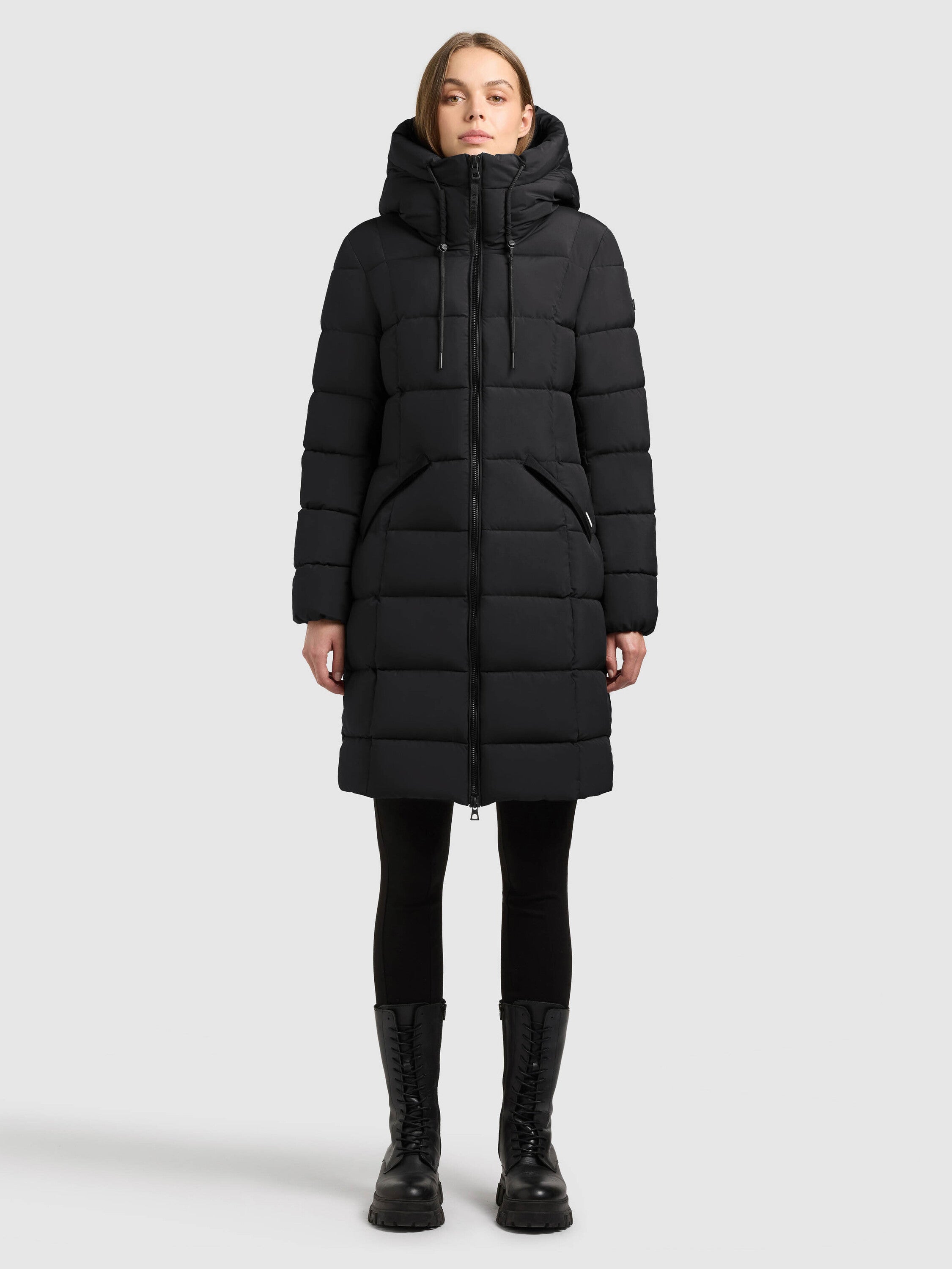 khujo-coat-arlene-black-knielanger-winter-steppmantel-f-r-damen image 1