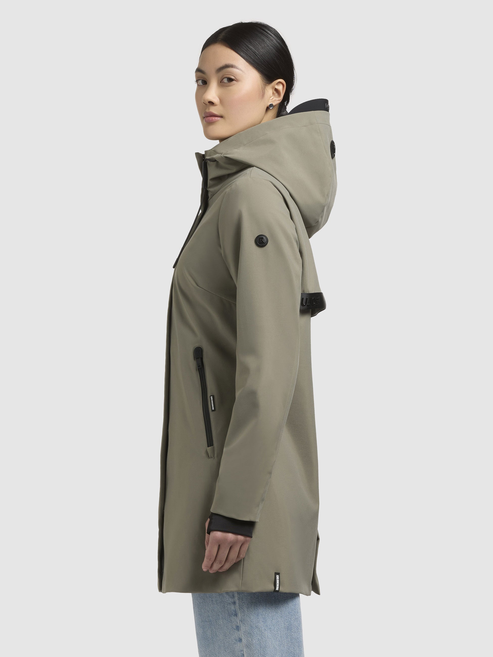 khujo-jacke-izaf3-graugr-n-leichte-regenjacke-damen-mit-kapuze image 5