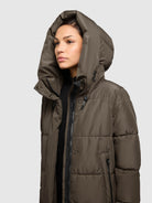 khujo-coat-soulani4-dark-green-steppmantel-wadenlang-damen image 7