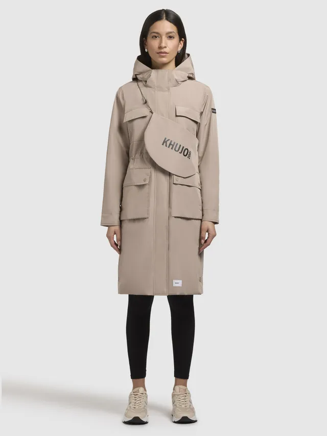 khujo-mantel-dipa-beige-damen-kurzmantel-ultraleicht image 1