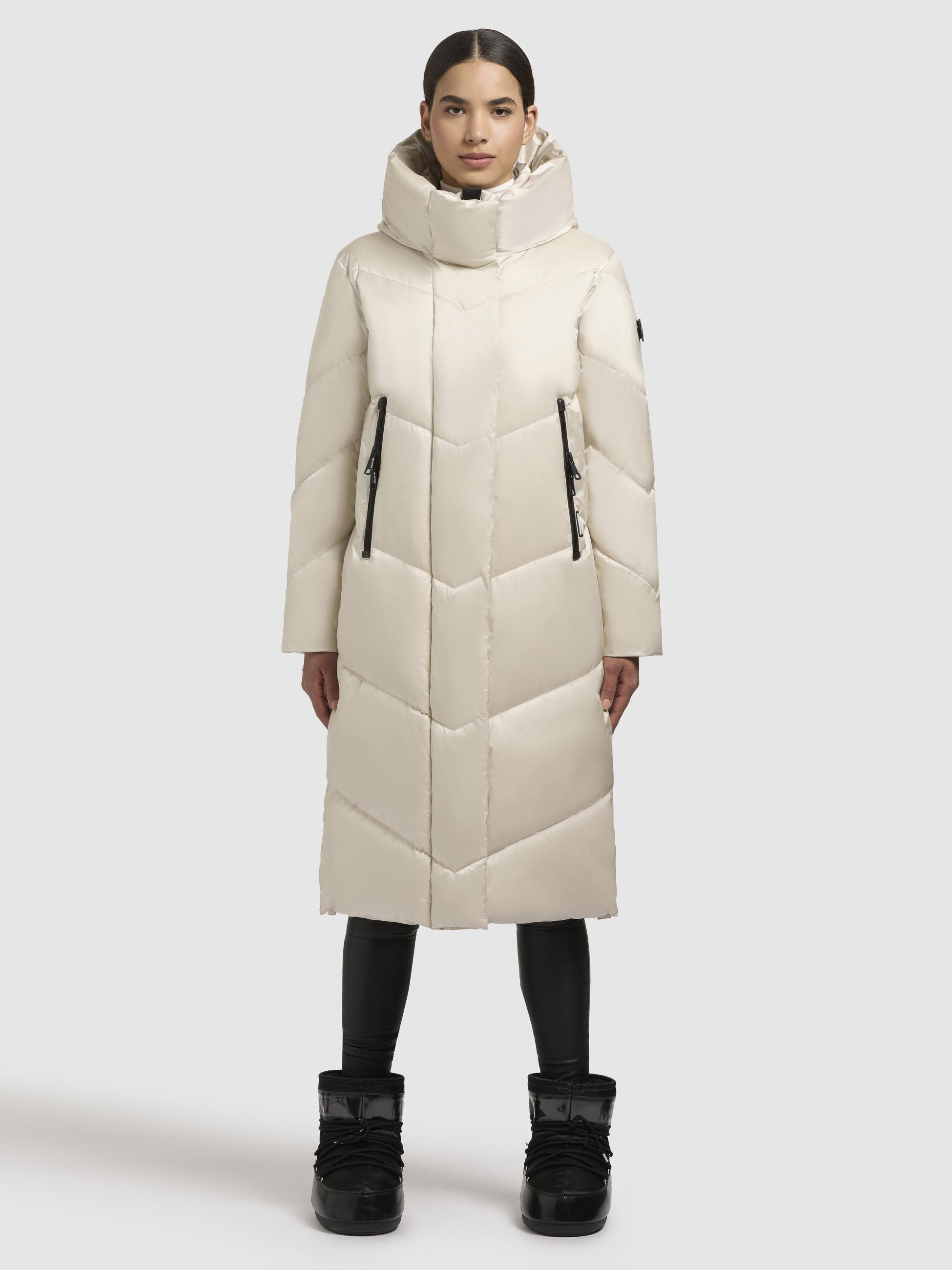 khujo-manelia-coat-cream-white-damen-steppmantel-wadenlang image 1