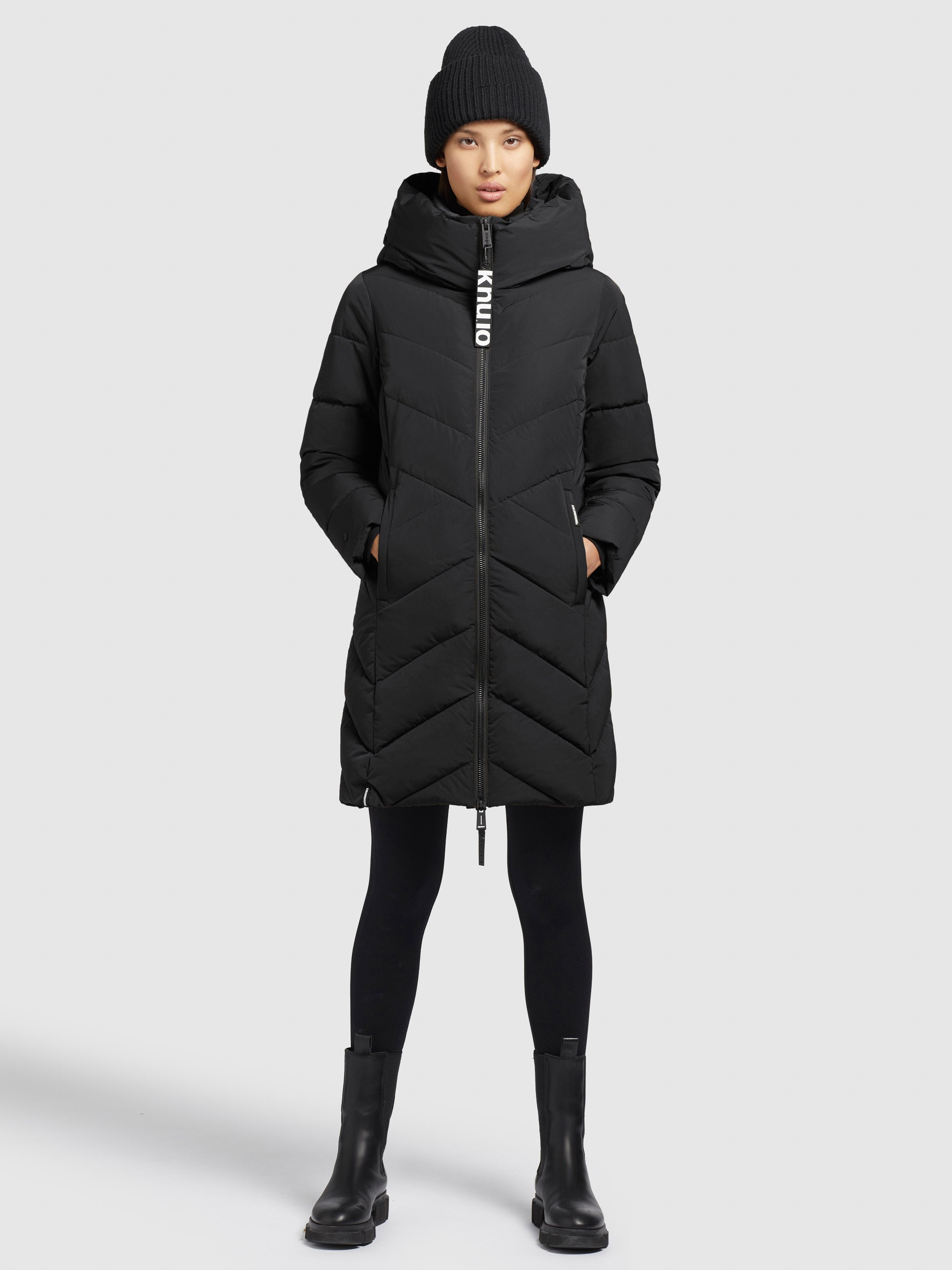 khujo-coat-darka-black-steppmantel-regular-fit image 1