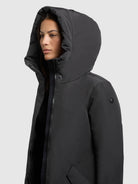 khujo-mantel-diance-kurzmantel-winter-grey-slim-fit-wattiert image 7