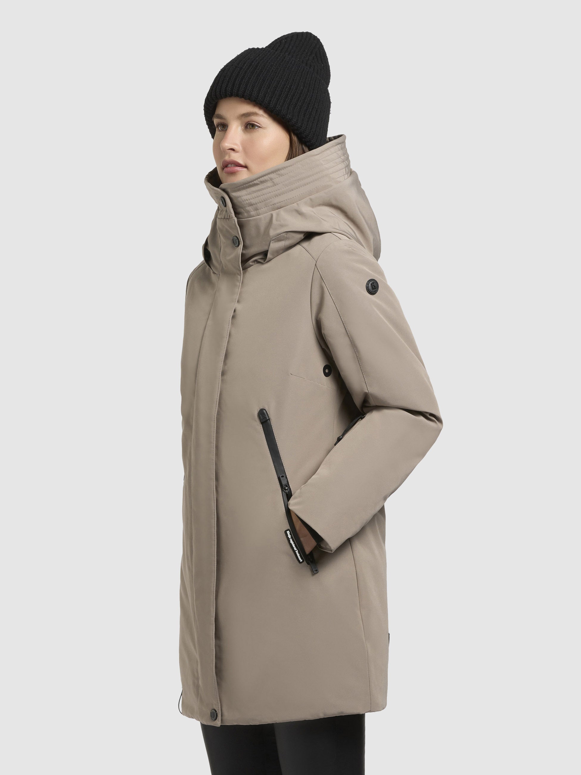 khujo-jacke-viona5-graubeige-gef-tterte-damen-winterjacke-mit-gro-er-kapuze image 5