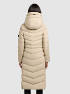 khujo-ingram4-coat-beige-taillierter-steppmantel-knielang image 3
