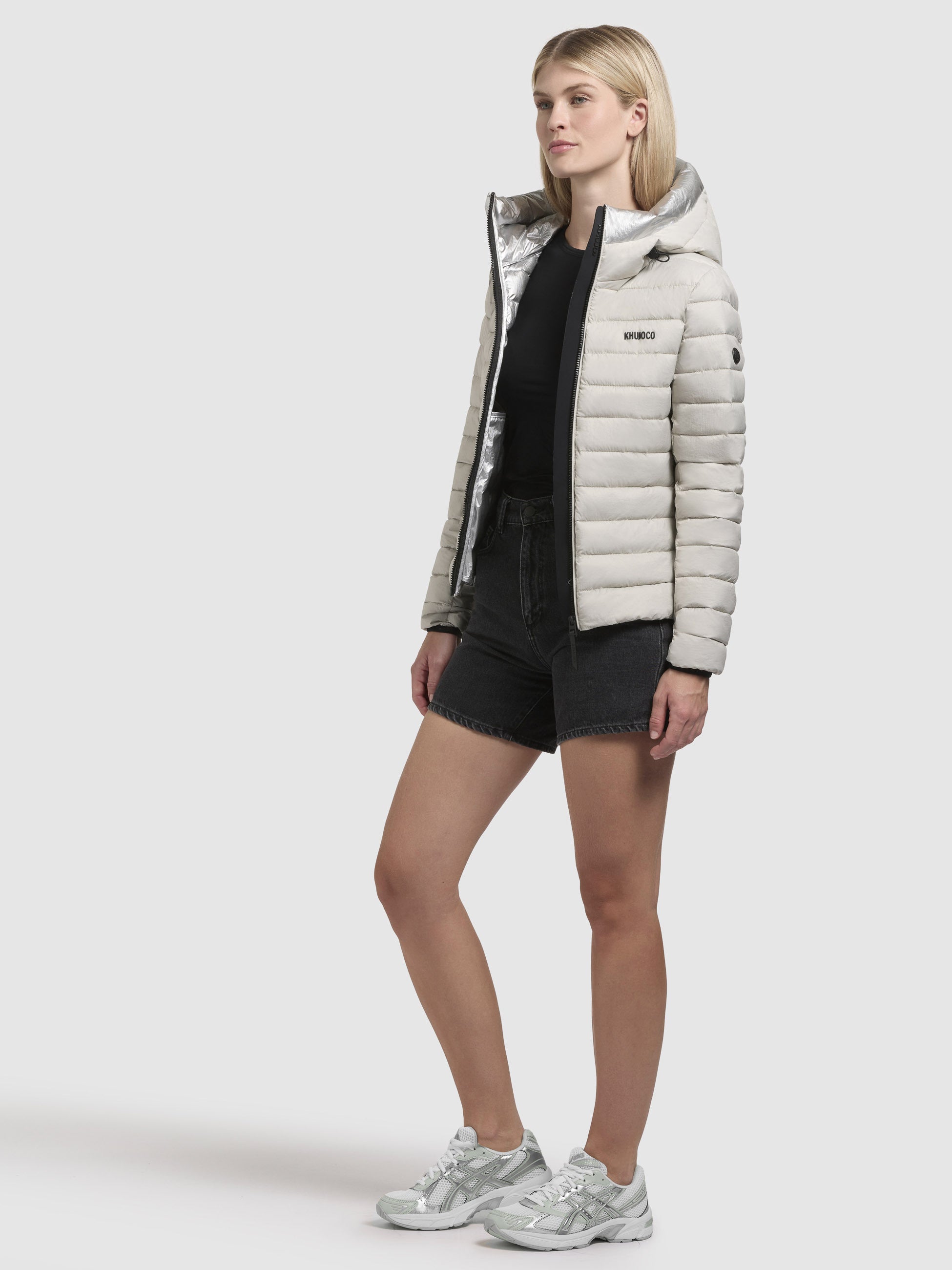khujo-jacke-vroni-hellgrau-h-ftlange-gesteppte-damen-steppjacke-mit-kapuze image 2