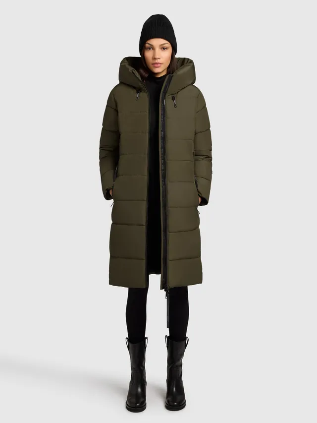 khujo-coat-jilias5-dark-green-gesteppter-damen-wintermantel image 1