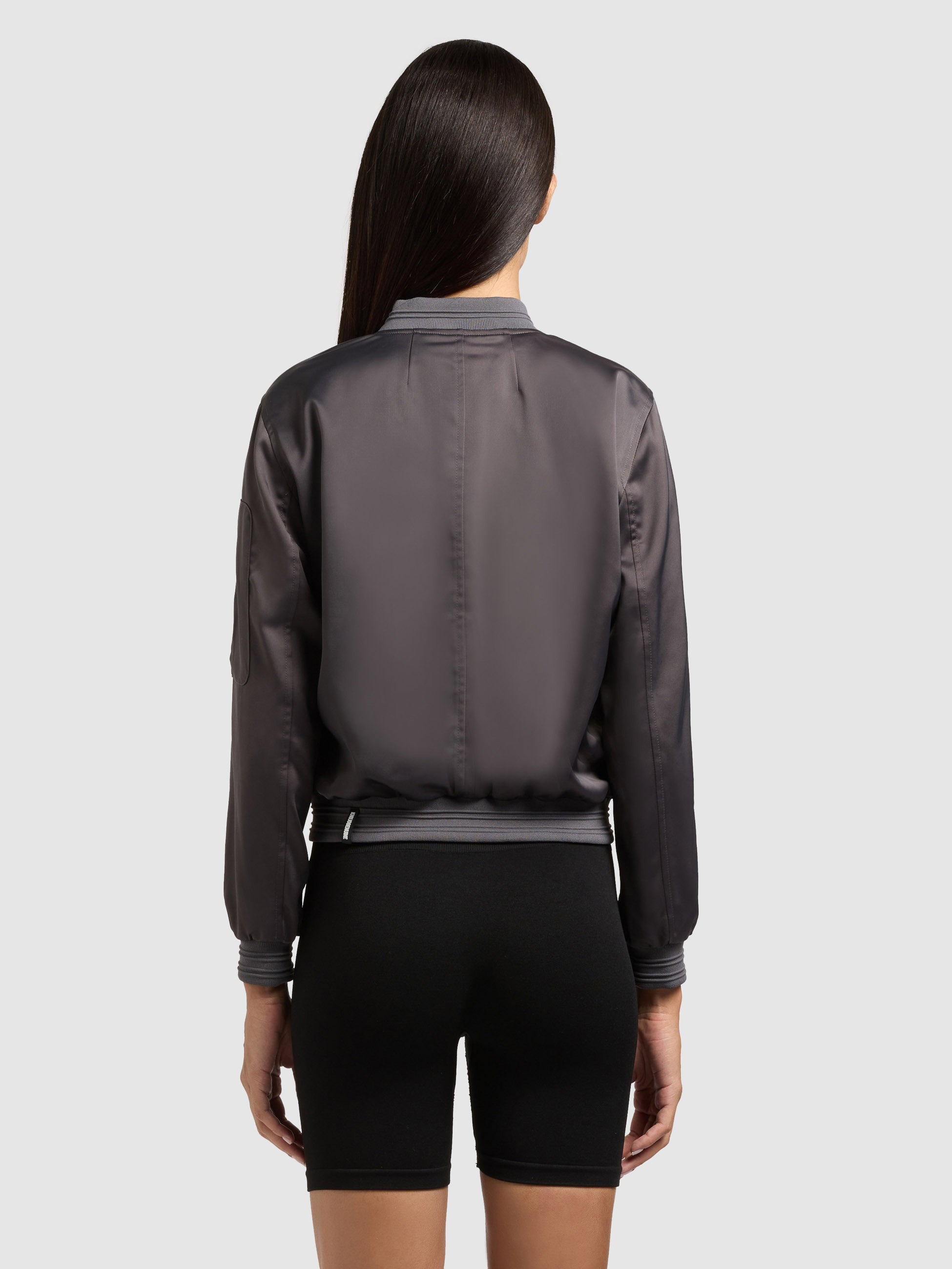 khujo-jacke-tami-slate-grey-damen-bomberjacke-aus-satin image 3
