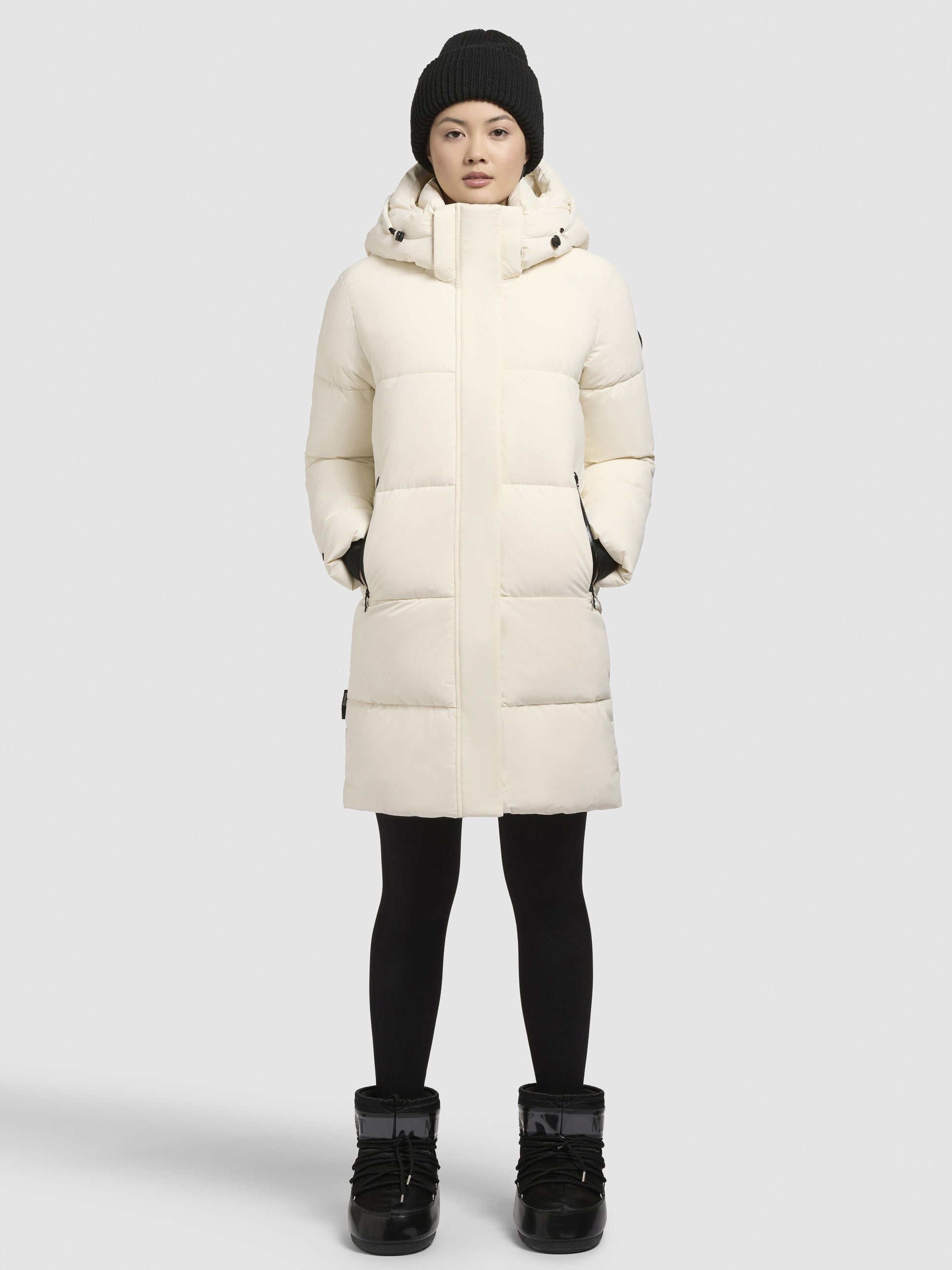 khujo-jacket-haya-matt-white-steppjacke-regular-fit-mit-abnehmbarer-kapuze image 1