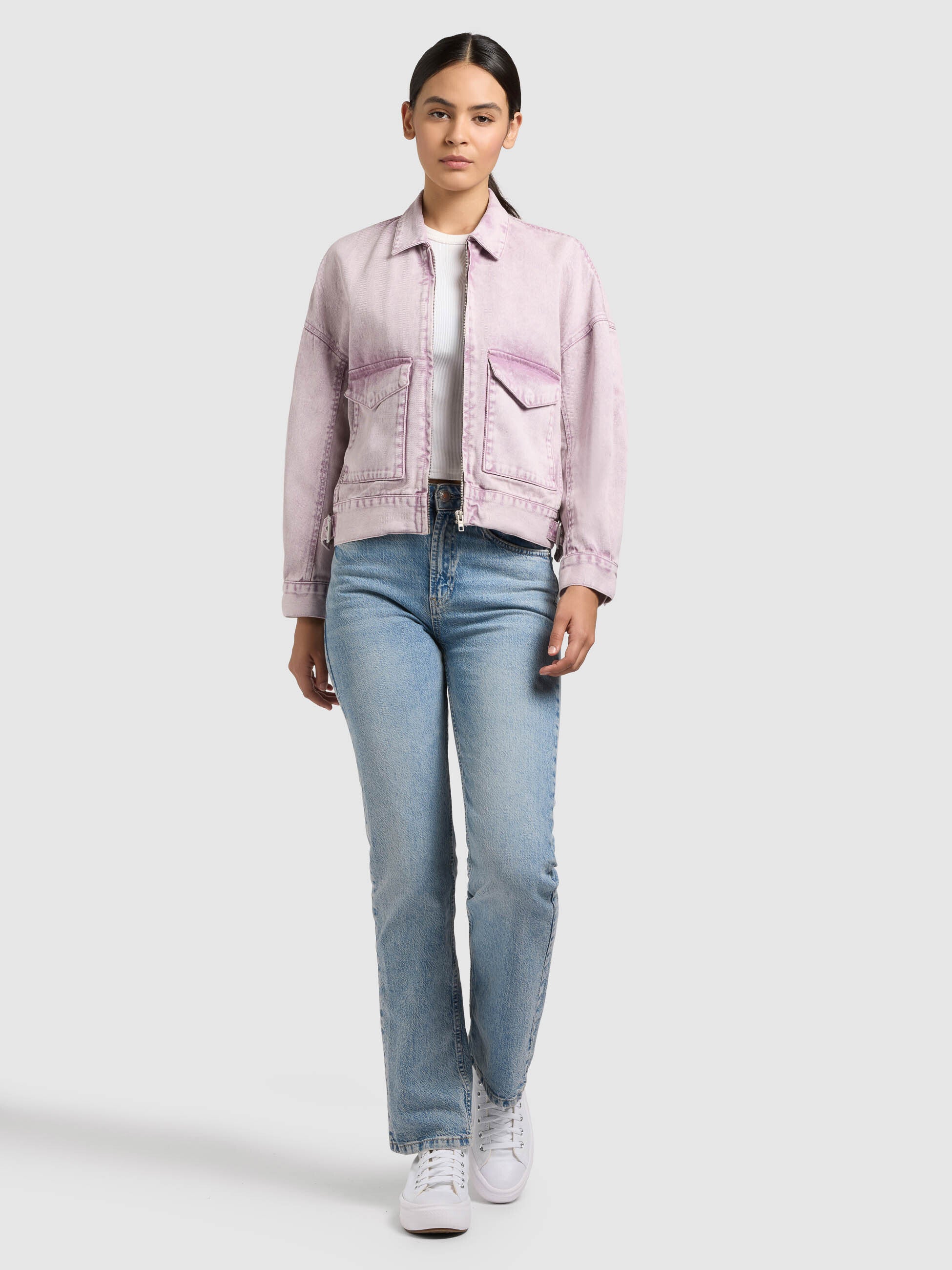 khujo-jacke-nelina-violet-jeansjacke-damen-aus-baumwoll-denim image 2