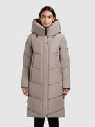 khujo-jange2-matt-damen-mantel-matt-greige-knielanger-wintermantel-loose-fit image 4