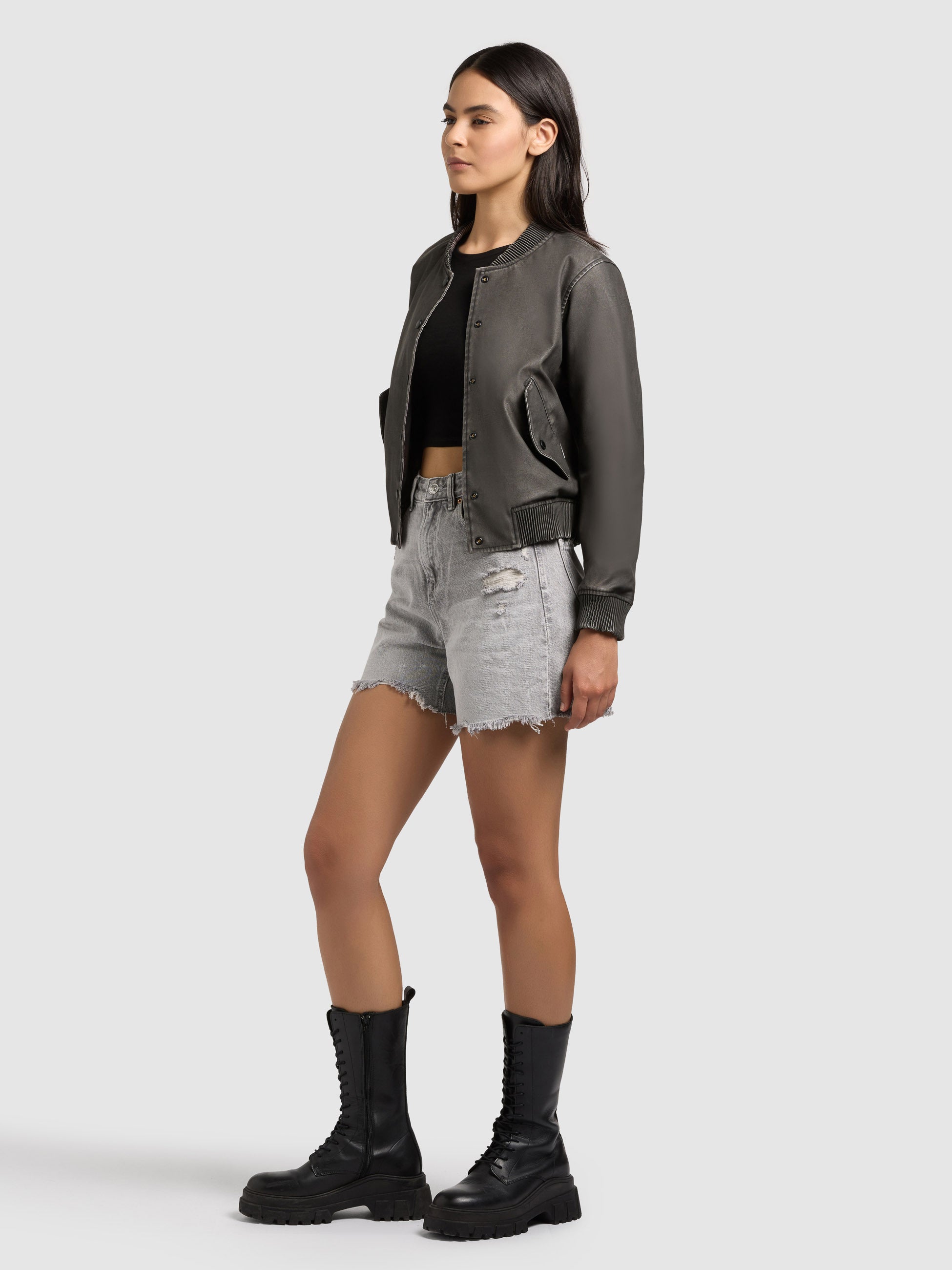 khujo-wendejacke-zeya-vintage-black-damen-blouson-aus-kunstleder image 6