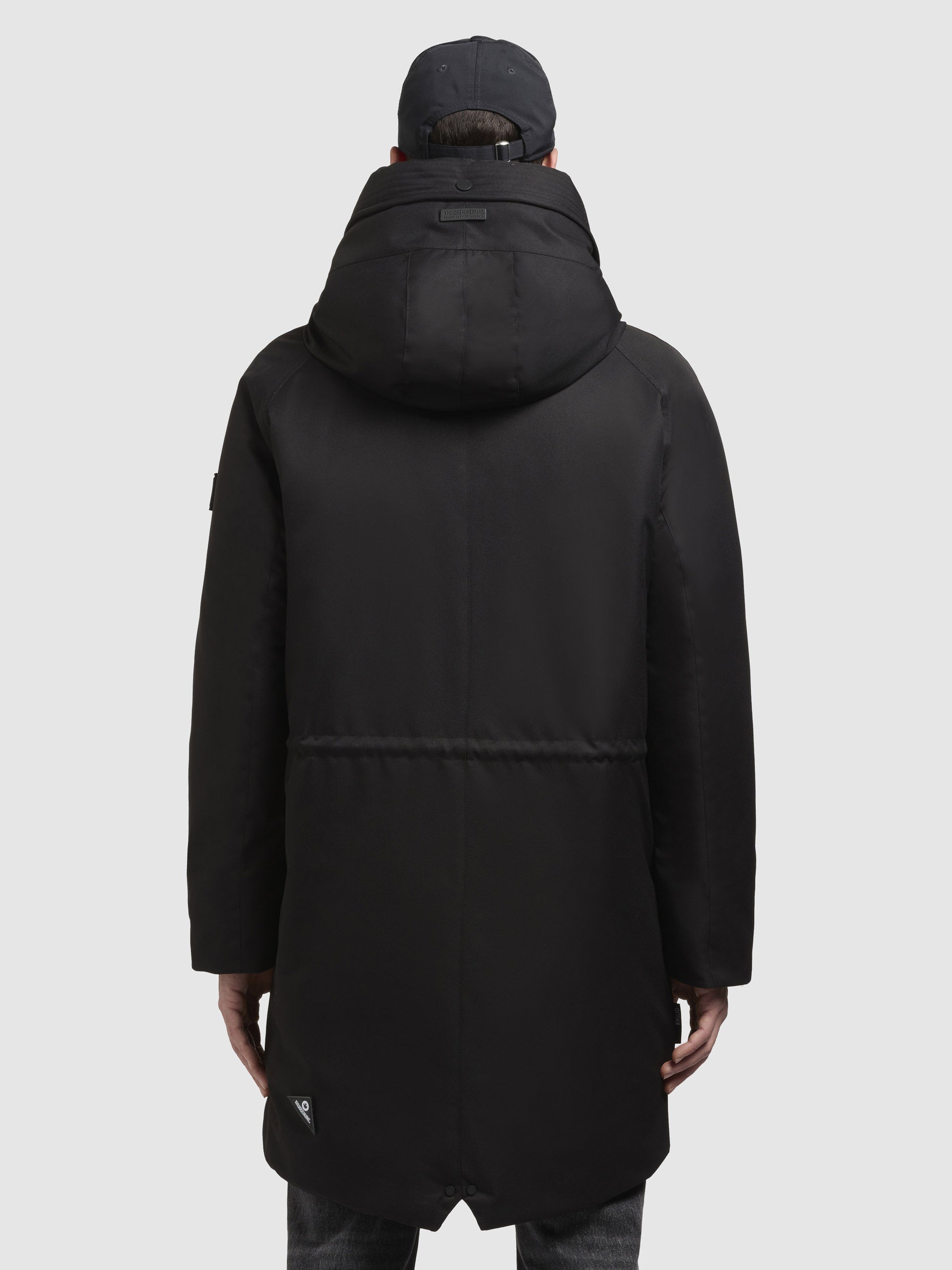 khujo-mantel-anth-parka-schwarz-knielang-loose-fit-mit-kapuze image 3