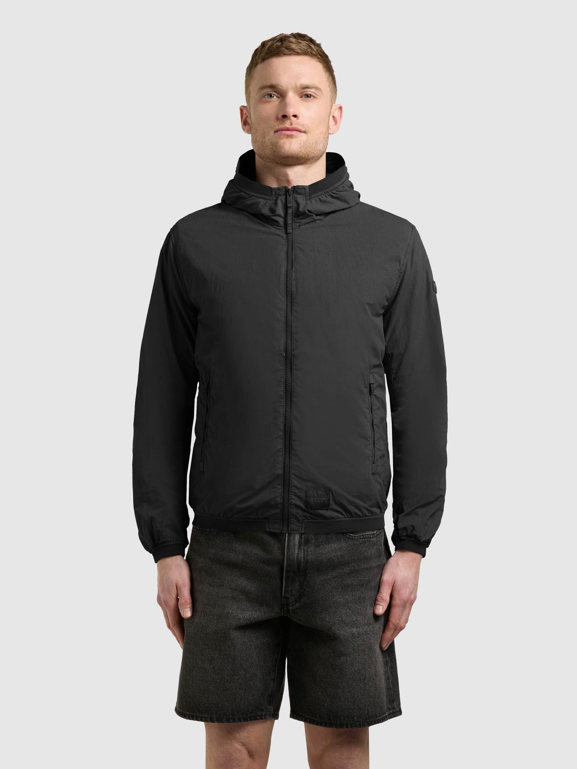 khujo-derf-blousonjacke-black-leichte-kapuzenjacke image 4