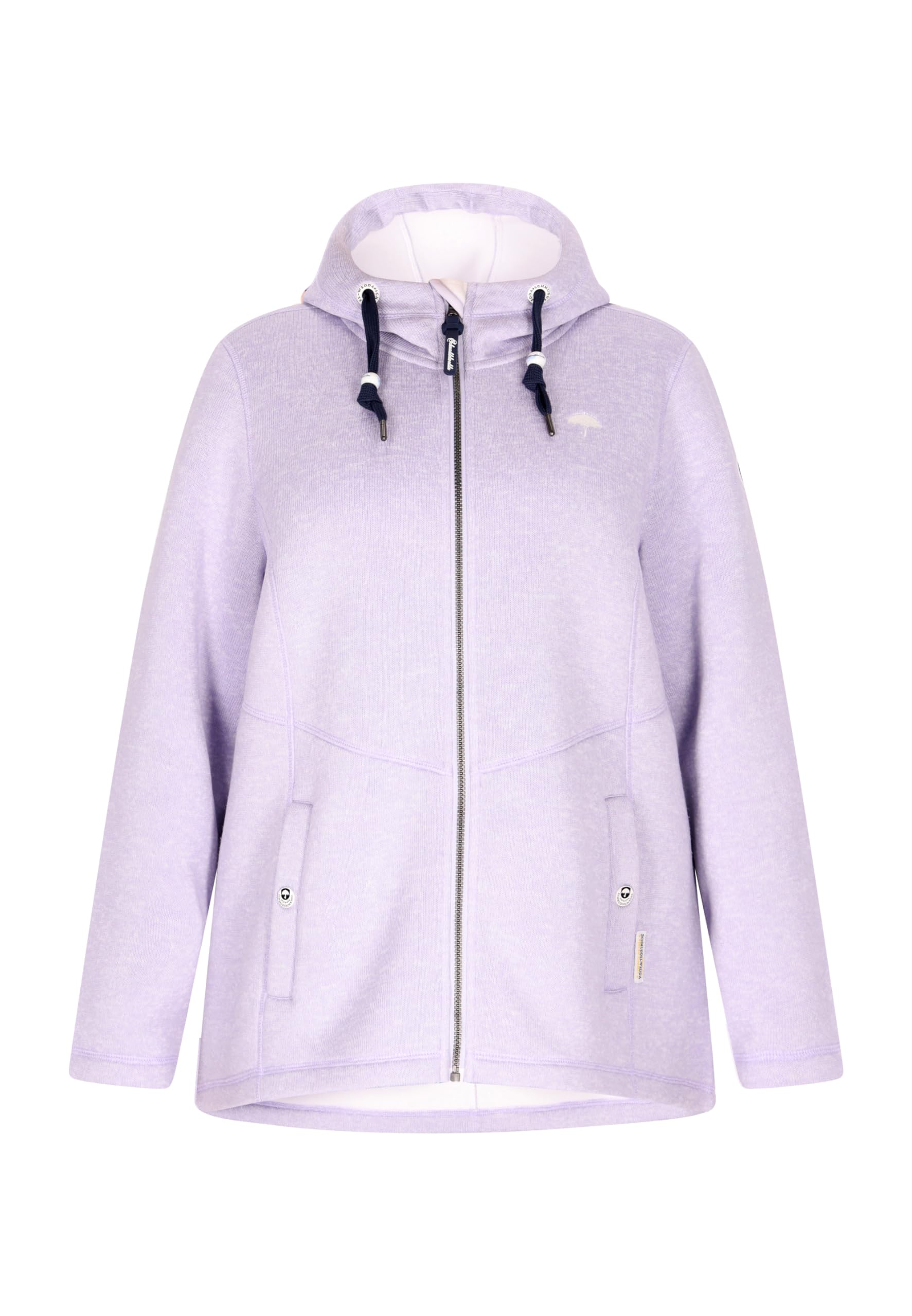schmuddelwedda-damen-strickfleecejacke-hoodie-mit-rei-verschluss-und-kapuze image 1