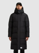 khujo-mantel-stig-black-damen-steppmantel-knielang image 4