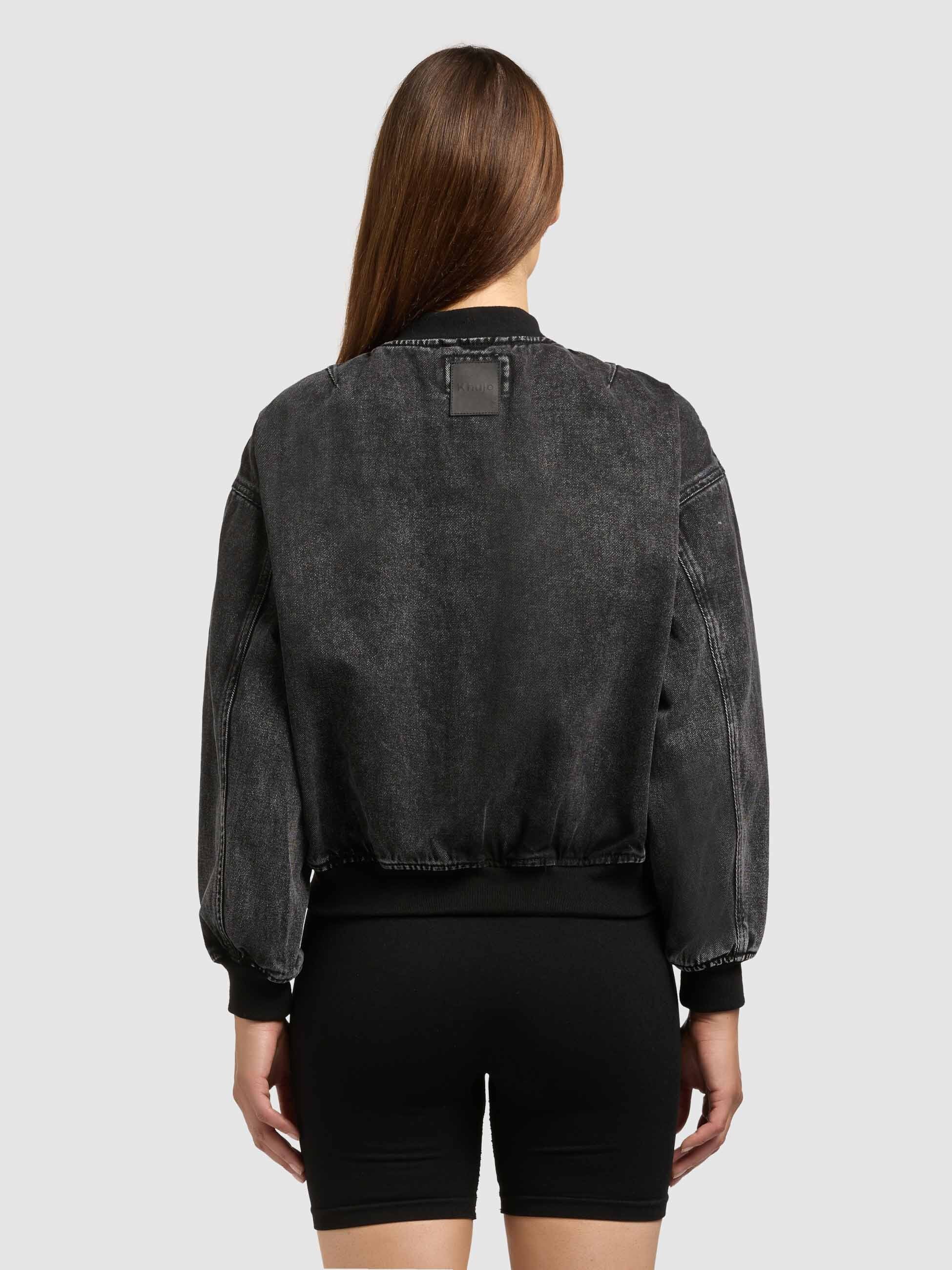 khujo-clara-black-damen-jeansjacke-blouson-bomberjacke image 3