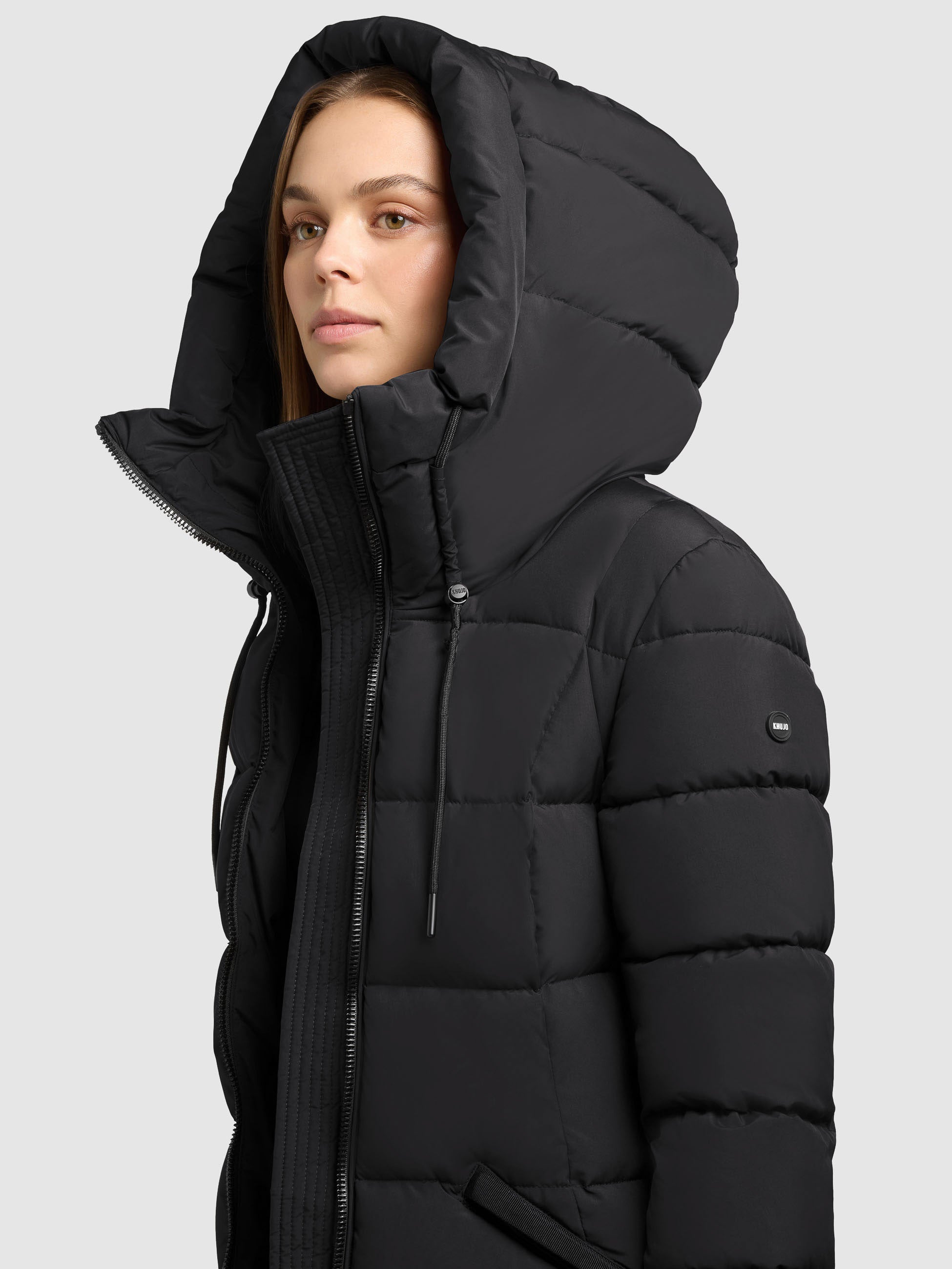 khujo-mantel-arlene-black-kniefreier-steppmantel-slim-fit-damen image 7