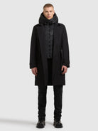 khujo-coat-tarm-black-trenchcoat-damen-mit-herausnehmbarem-steppeinsatz image 2