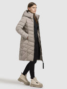 khujo-coat-odana3-gray-beige-knielanger-steppmantel-damen-wattiert image 6