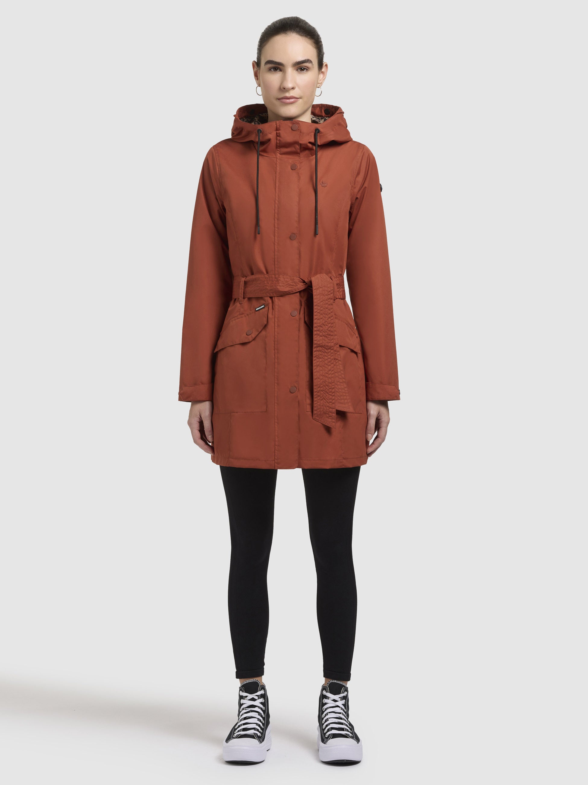 khujo-mosti-jacke-red-brown-sommerparka-im-trenchcoat-stil-f-r-damen image 1
