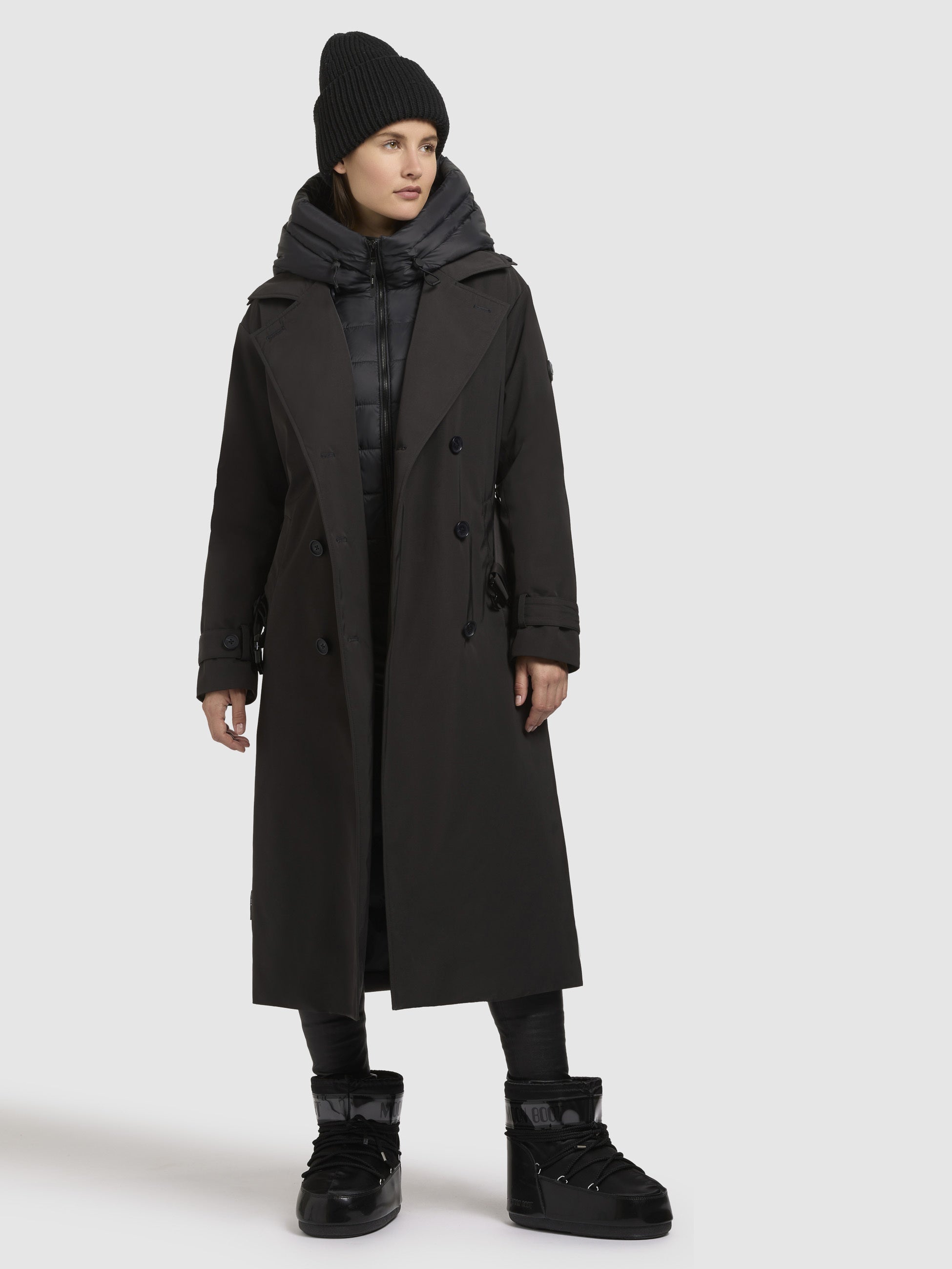 khujo-mantel-elena-dunkelgrau-damen-trenchcoat-knielang-mit-g-rtel image 2